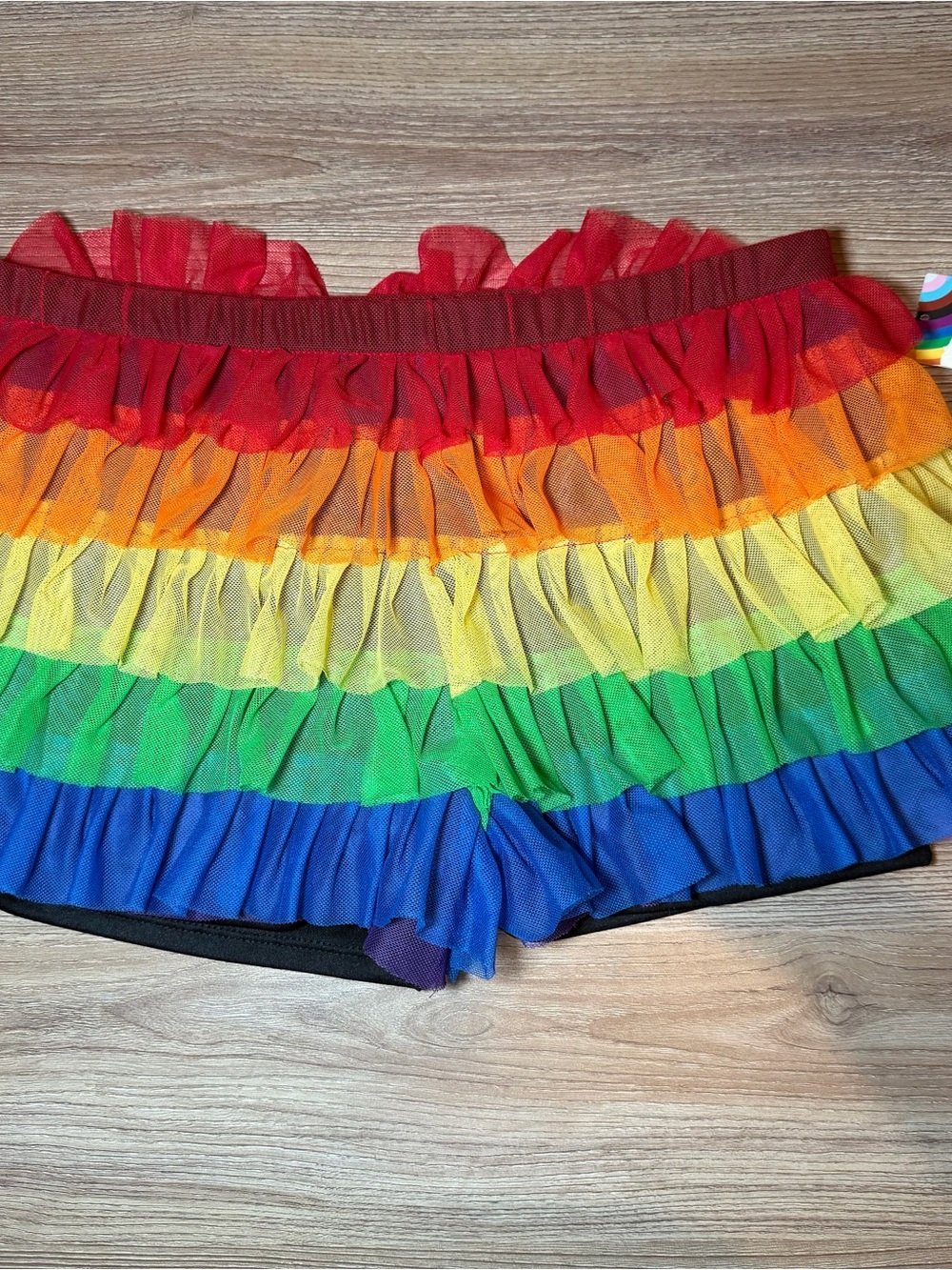 Rainbow Ruffle Skort Shorts - Multicolor
